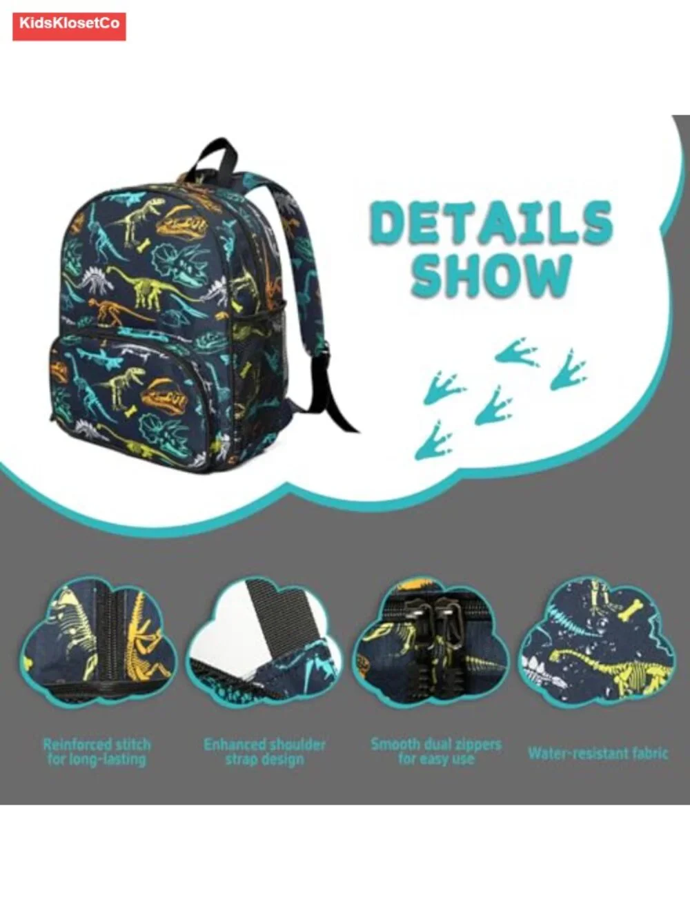 Toddler Backpack for Boys 3-8: Kindergarten Dinosaur Backpack